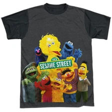 Sesame Street The Squad Adult Halloween Costume T Shirt (Black Back), S-3XL