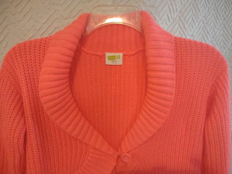 Crazy 8 ~ Suéter Corto Manga Larga Niñas ~ Bolero Encogerse de hombros - XL (14) ¡Dulce! Foto 2 de 4