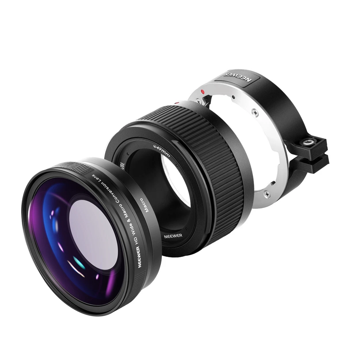 NEEWER 2 in 1 18mm HD Wide Angle Lens Compatible with Sony ZV1