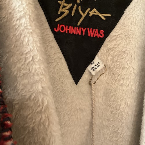 NWT$198 Biya X Johnny Was Alder Open Front Sherpa Jacket MEDIUM - Picture 2 of 9