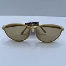 Vintage Corning 2079M 1980s Yellow BIG Sunglasses Korea Retro/ Poor Condition