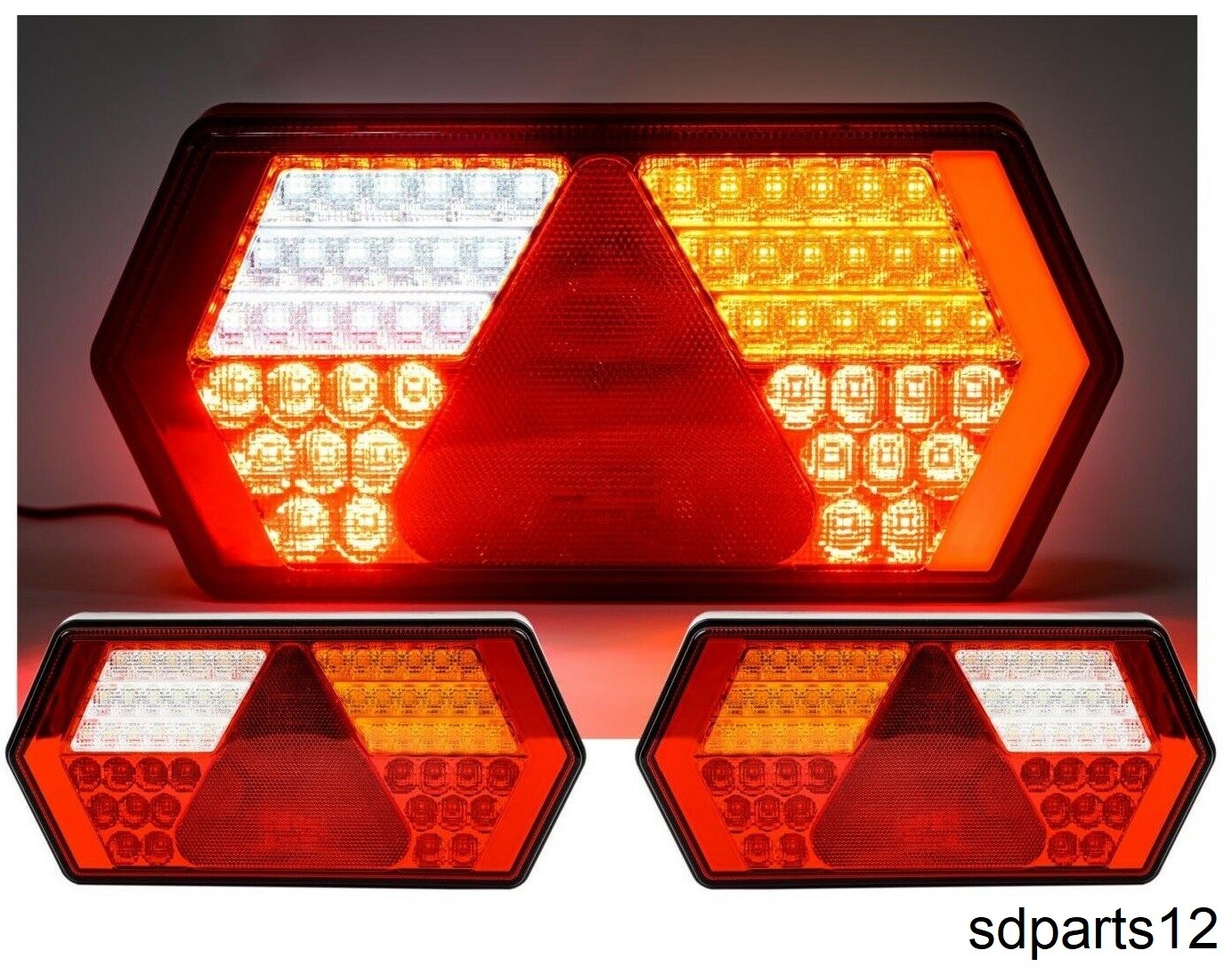 Feux arrière LED pour remorque de bateau et engin agricole étanche 12-24V