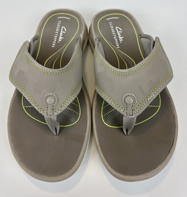 NEW Clarks Cloudsteppers Glide Post Flip-flop Sandals Sz 6M Taupe 26169772  Women
