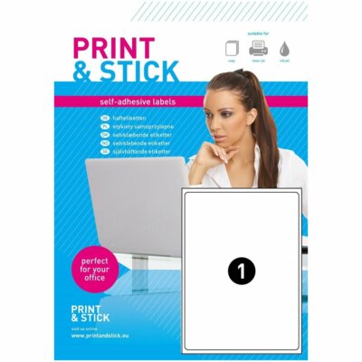 100 Blatt / 100 Etiketten 210x297mm selbstklebend Papier DIN A4 Bogen