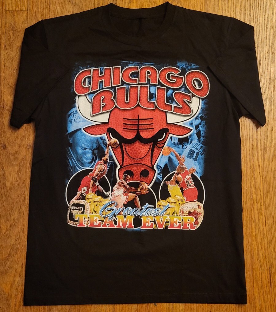 Vintage Chicago Bulls Greatest Team Ever NBA Rap Tee XL | eBay