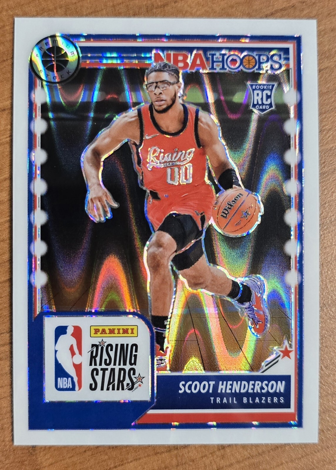 2023-24 NBA Hoops Premium Stock Scoot Henderson #280 White Seismic Prizm /75