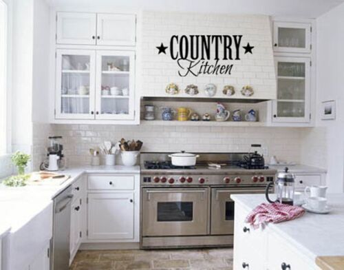 COUNTRY KITCHEN VINYL WALL DECAL FARMHOUSE HOME DECOR LETTERING STICKER QUOTE - Picture 1 of 2