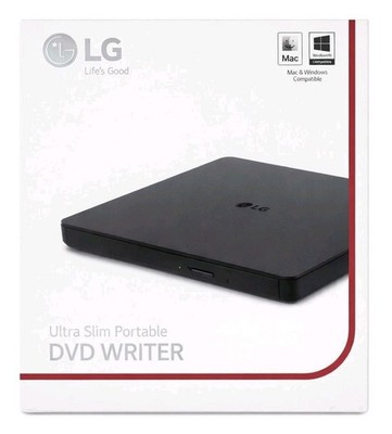 LG Ultra Slim Portable DVD Writer External USB CD DVD Drive Mac Windows GP63EX70