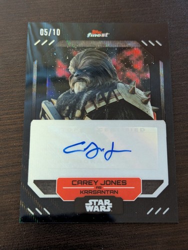 2023 Topps Finest Star Wars Carey Jones  KRRSANTAN Black Auto 5/10 Color Match!