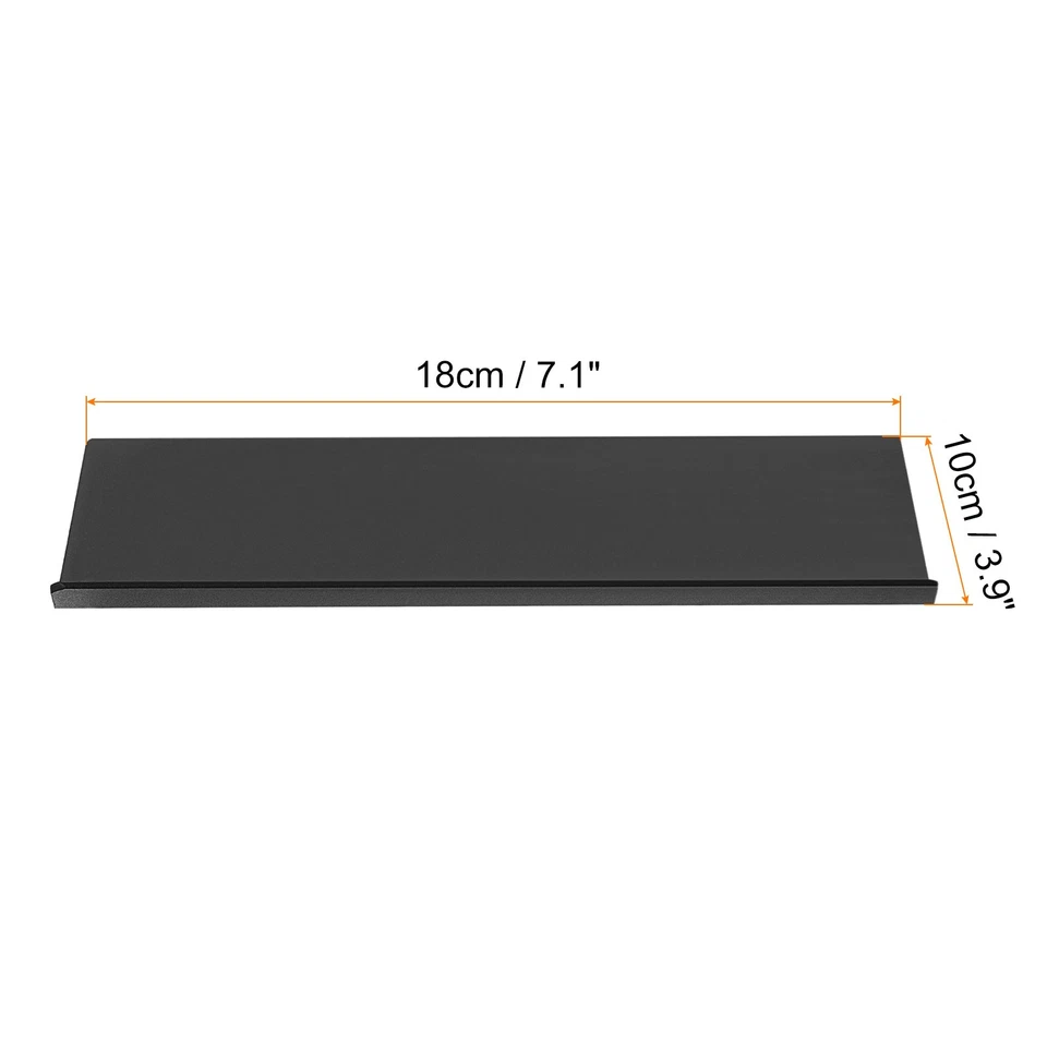 Stick-on Wall Shelf Aluminum Wall Mounted Phone Shelf Holder Wipes Rack, Black Foto 2 de 4