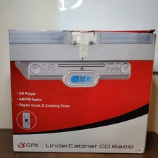 NEW! GPX Undercabinet CD CD-R CD-RW AM/FM Radio w/ Remote Control Cooking Timer
