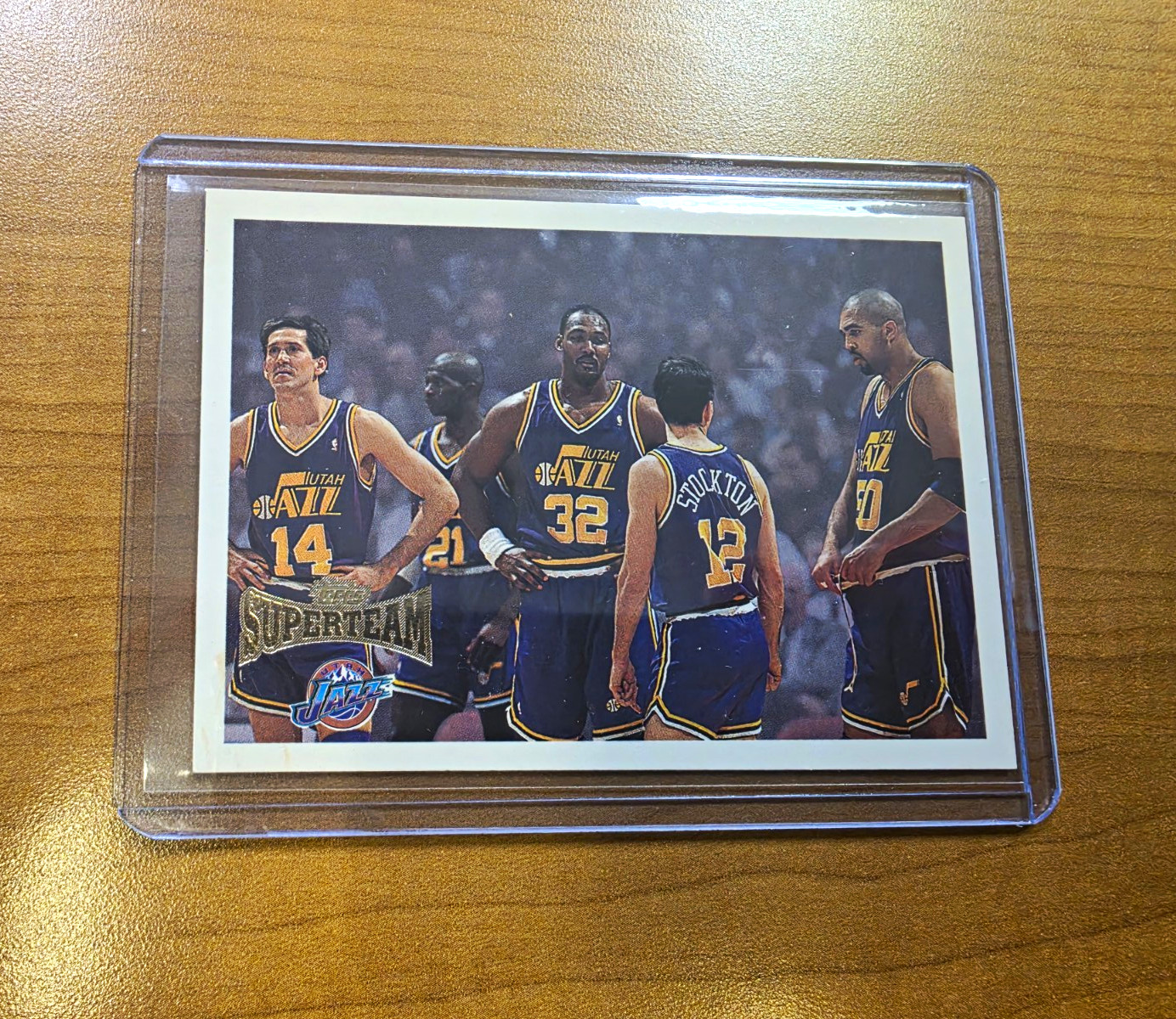 Topps 1996-97 NBA Superteam Insert Malone Stockton Utah Jazz Basketball Card