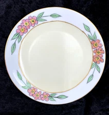 6 MCM Bernardaud Limoges (France) Porcelain Small Plates, Hand-Painted, Petunia