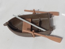 PLAYMOBIL PEQUEÑA BARCA PIRATA PIRATAS PESCADOR ISLA CABAÑA FRANCESES MAR RECREO