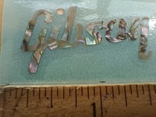Gibson Electric Guitar Logo, Premium Imitation "ABALONE" Transfer Sticker