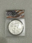 2012 (S) SILVER EAGLE ANACS MS70  ~ INTIAL RELEASE FLAG LABEL ~ STRUCK @ SF MINT