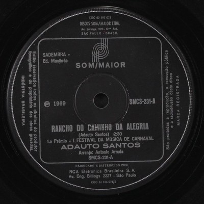 ADAUTO SANTOS / JOEL DE ALMEIDA: rancho do caminho da alegria / sao-sao paulo, m