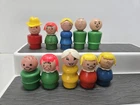 Vintage Fisher Price Little People Lot Of 10 All Wood