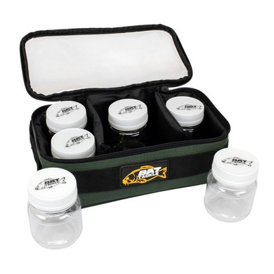 BAT-Tackle Carp Elite  Pop Up & Dip Bag Boiliedip Tasche mit 6 Gläsern