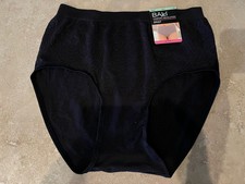 NWT Bali Comfort Revolution Black Seamless Brief Panty Size 8/9 DF803J