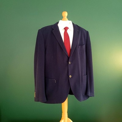 Camel Active Cotton Blazer Jacket Mens 44R Modern Fit Navy Blue Sport Coat