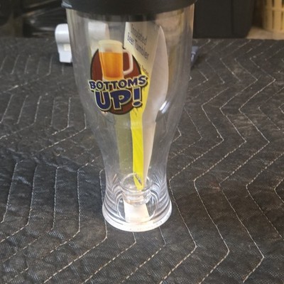 Bottoms Up! Insulated Beer Tumbler 14 oz BPA-Free Shatterproof with Lid