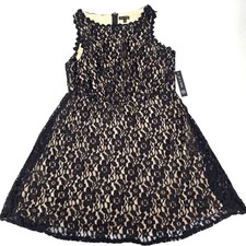 As U Wish Black Lace Sleeveless Dress Size 1X NWT