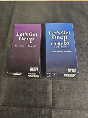 Lets Get Deep Questions For Couples & Bonus Friend Ed Game Card Game  Date Night