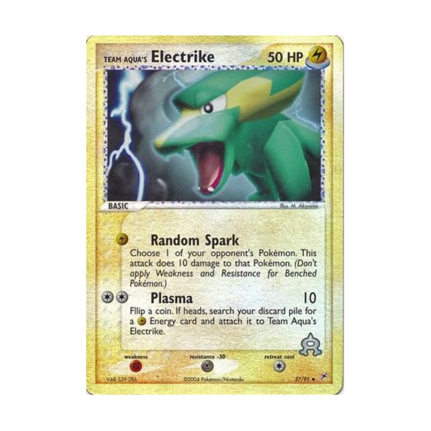 Pokemon Team Magma vs Team A Team Aqua's Electrike (27) (U) #27 (Reverse H NM