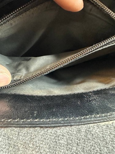 Cole Haan Ponyhaar Rindsleder Tasche Umhängetasche Tasche Braun Weiß Vintage - Bild 10 von 14