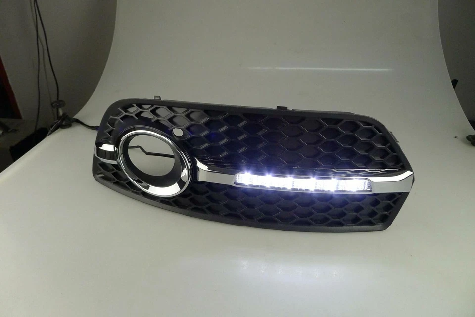 Par de faros antiniebla diurnos LED DRL para Audi Q5 2009-2012 Foto 3 de 4
