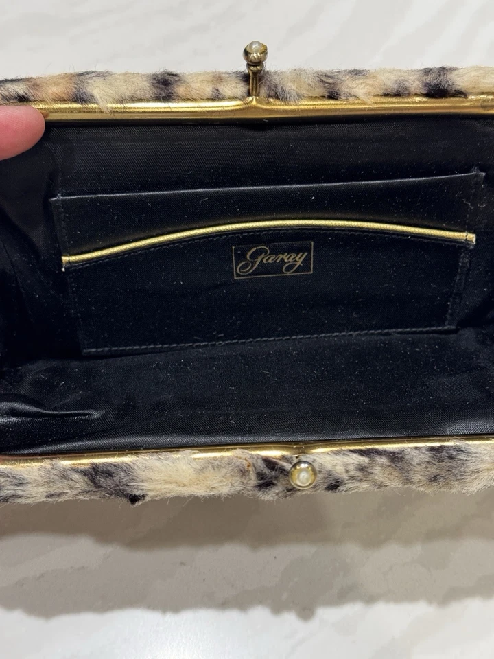 Vintage Garay Leopard Faux Fur Clutch - Image 3 of 4