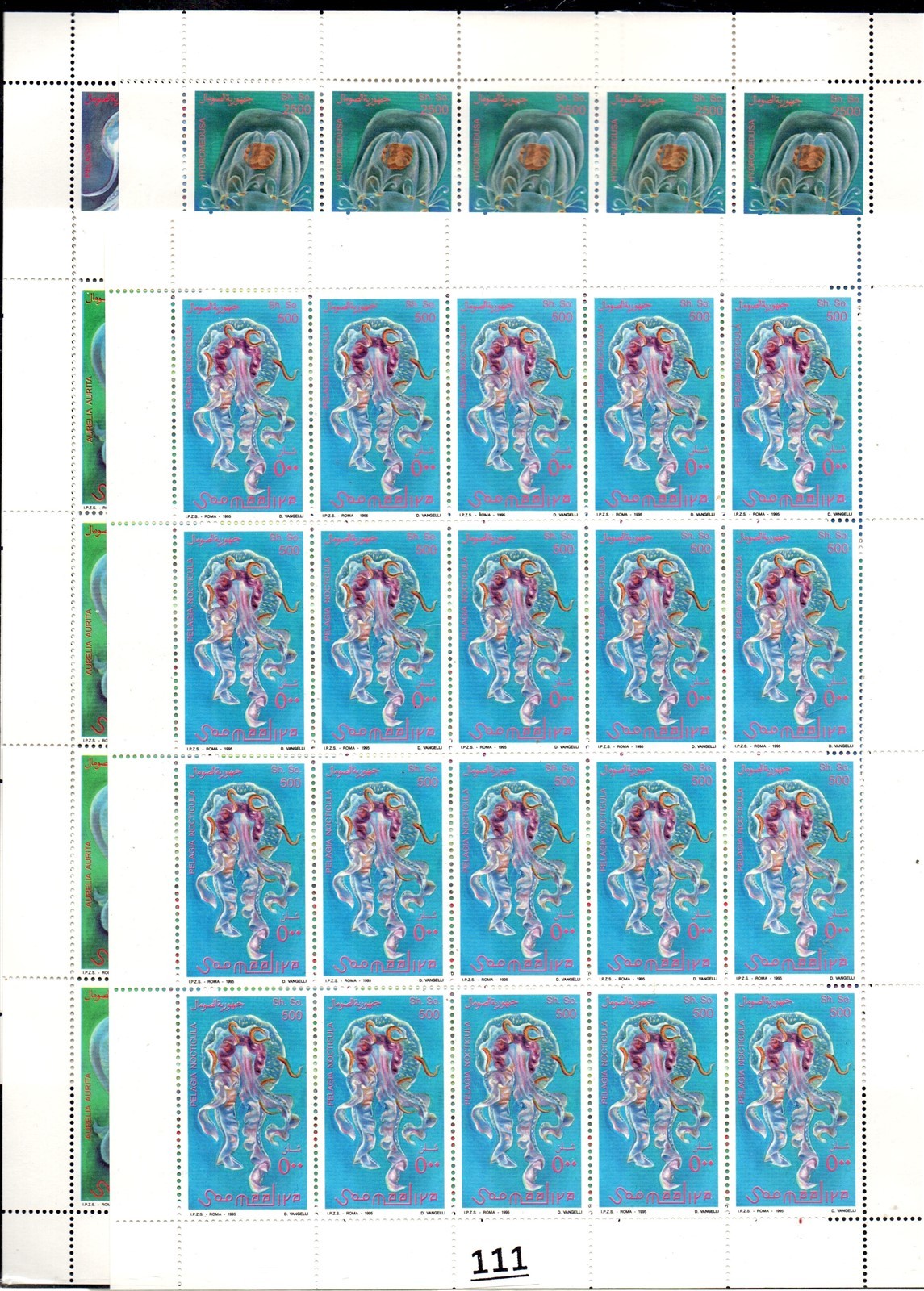 Striped Colorful Fish TJ 20X SOMALIA 1995 - MNH - FISH | eBay