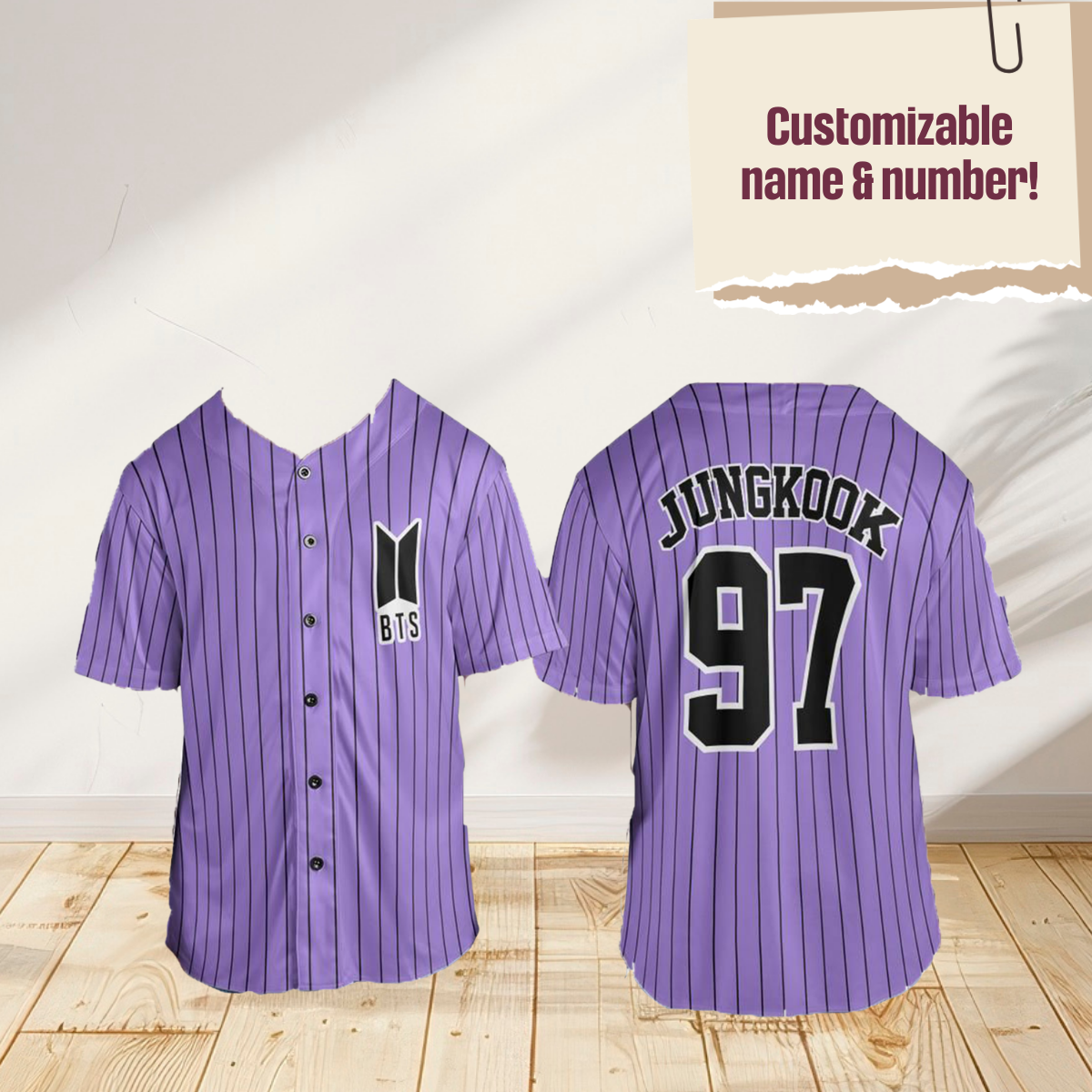 BTS ARIRANG Baseball Jersey Purple Shirt Army Kpop Concert Outfit