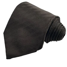 Banana Republic Repp Silk Men's Necktie Striped Chocolate Brown Made In Turkey