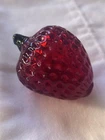 Fenton, Dave Fetty, red strawberry stamped and signed by Fetty excellent conditi
