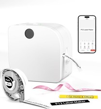 Phomemo P12 Label Maker Machine with Tape, Bluetooth Small Thermal Label Printer