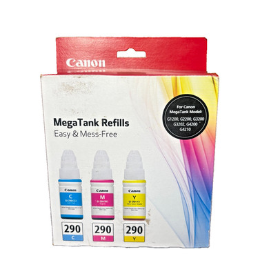 Genuine Canon GI-290 MegaTank Ink Bottle Set GI-290BK C M Y Full 4-Pack NEW