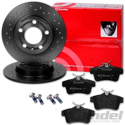 brembo GELOCHTE BREMSSCHEIBEN + BELÄGE HINTEN passend für PEUGEOT RCZ 508 Hybrid