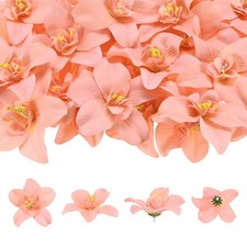 Artificial Flower Heads 3 Inch, Beige Pink 20 PCS - Orchid Silk Flowers