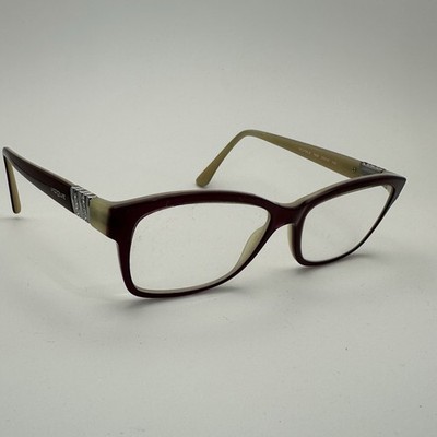 Vogue VO 2765-B 1984 EYEGLASSES FRAMES 53-16-140 Brown Rectangle Burgundy Beige New Authentic Vogue VO 2765-B 1984 Burgundy Beige 53mm  main image 4