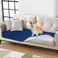 Manta Impermeable para Mascotas 30x70in Antideslizante Protector Sofa Azul