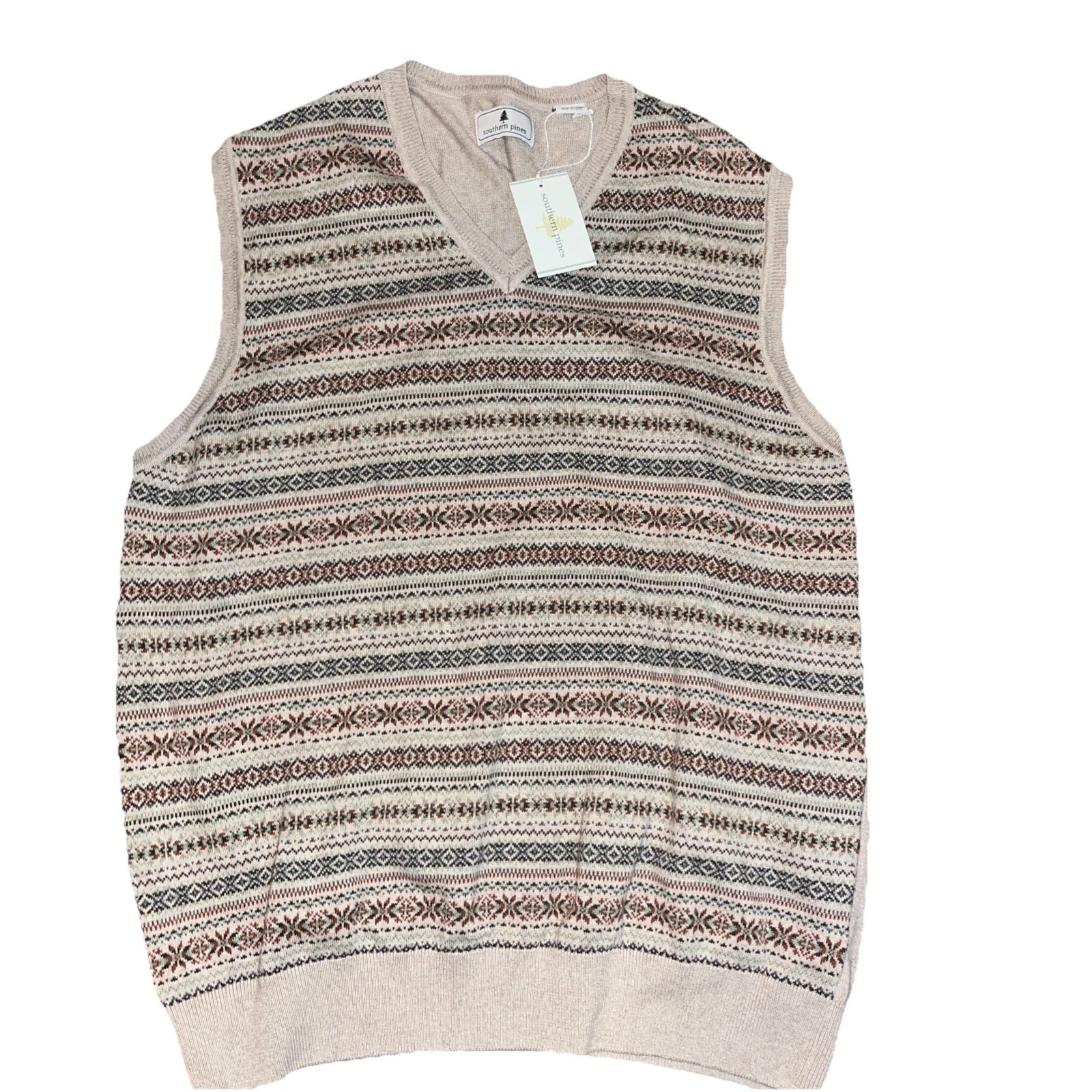 NWT Men’s Southern Pines Vest Size XL Tan
