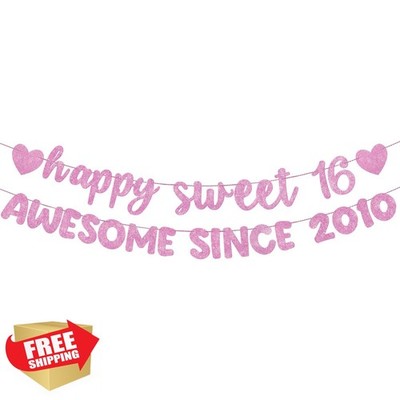 Fulmoon Banner Pink Sweet 16