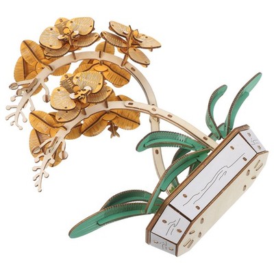 Flower Puzzle 3d for Plant Lovers Assembling Wooden Craft Assembly Figure