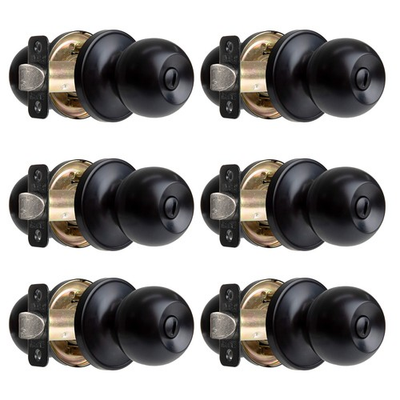 #ad Ilyapa Privacy Door Knob for Bed Bath Ball Matte Black $51.80