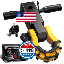 AUTMATCH 2" Shackle Hitch Receiver Tow Kit 68,000 lbs w/ 3/4" D-Ring