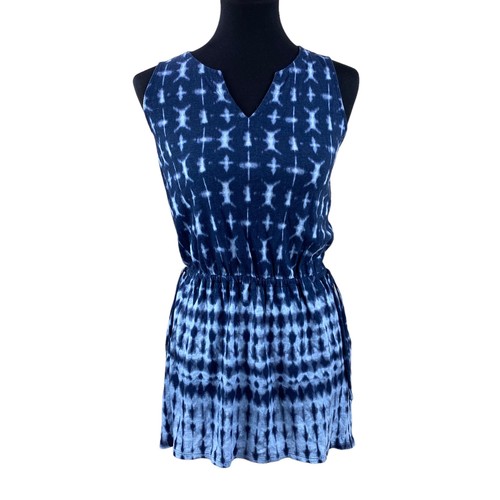 Pure Jill by J Jill Damen Minikleid Indigo Batik Leinen ärmellos Größe S - Bild 8 von 10