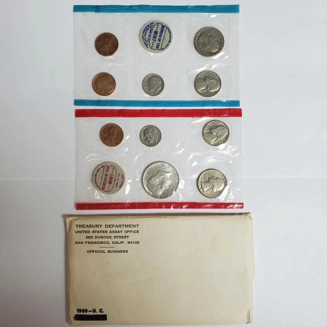 未曾流通1969 未分级美国硬币铸币厂套装| eBay