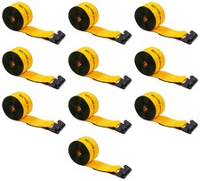 10 Pack Kinedyne 4x30 Winch Straps With Flat Hook Flatbed Tie Down Strap